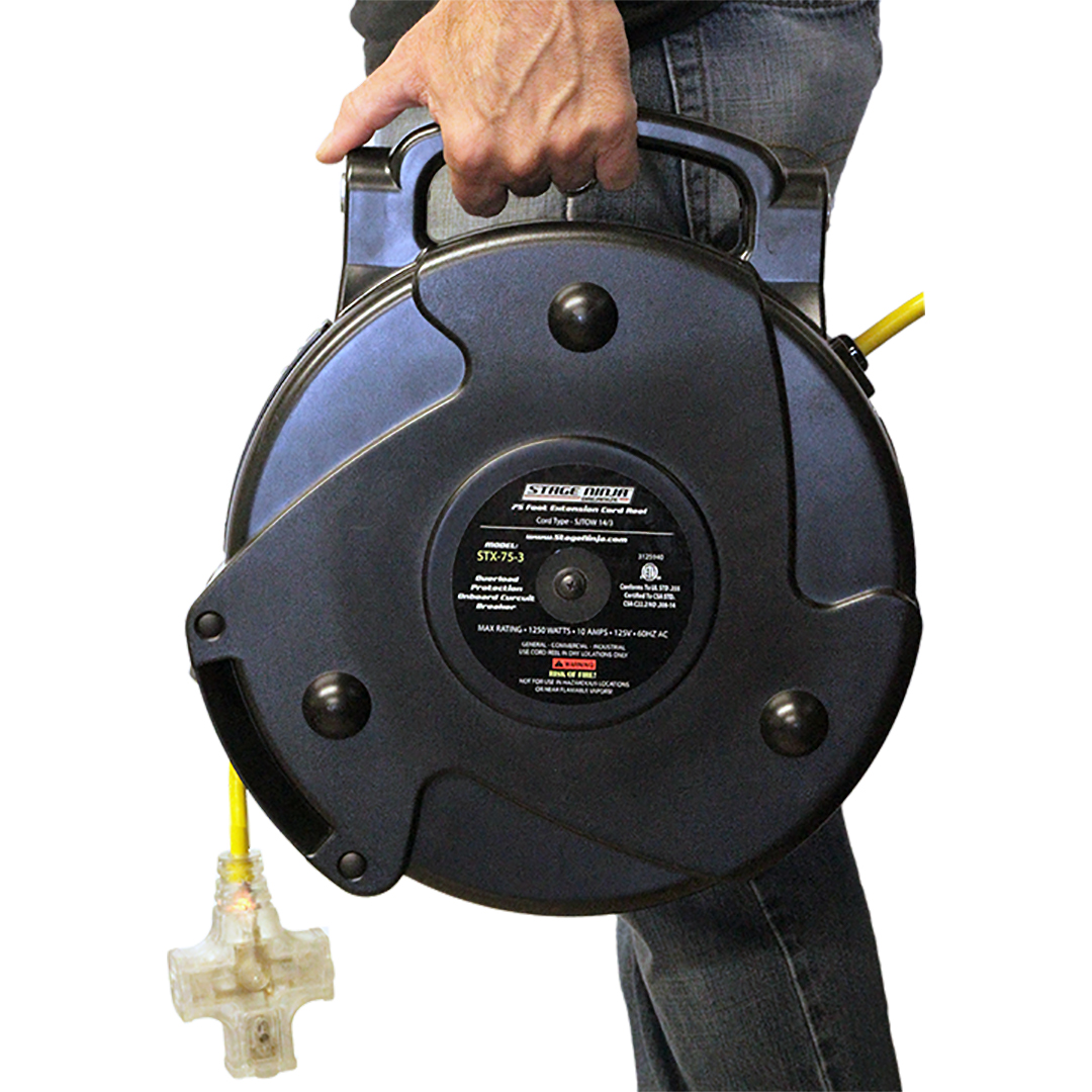Professional Retractable Cable Reels - Stage Ninja