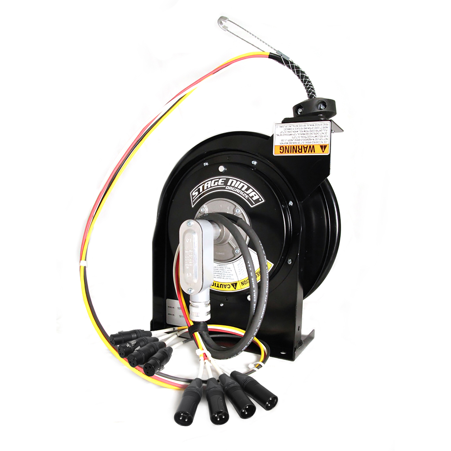  Stage Ninja 42 Foot Retractable Female XLR Cable Reel  (XLR-48-S) : Electronics